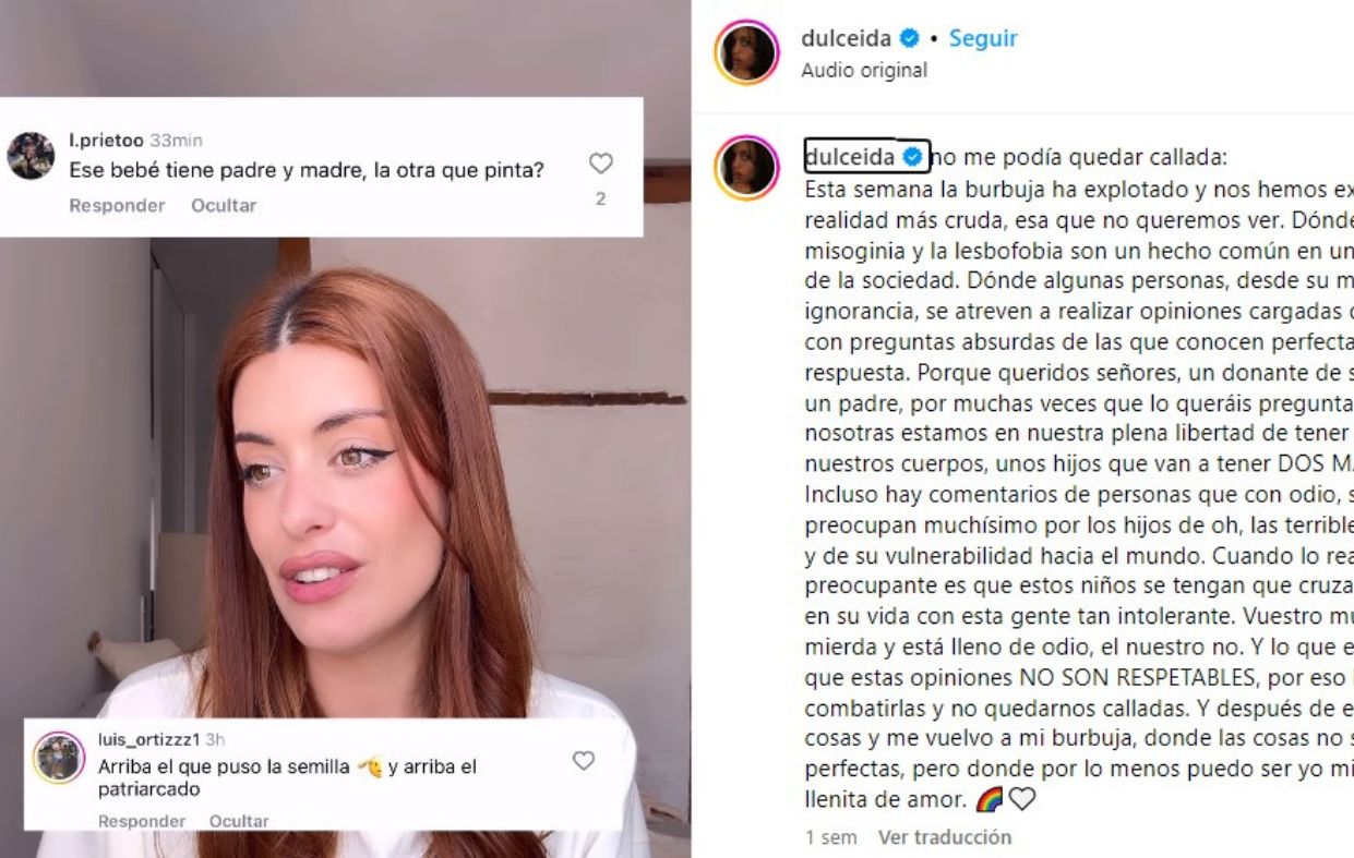 Dulceida denuncia lesbofobia tras anunciar su embarazo